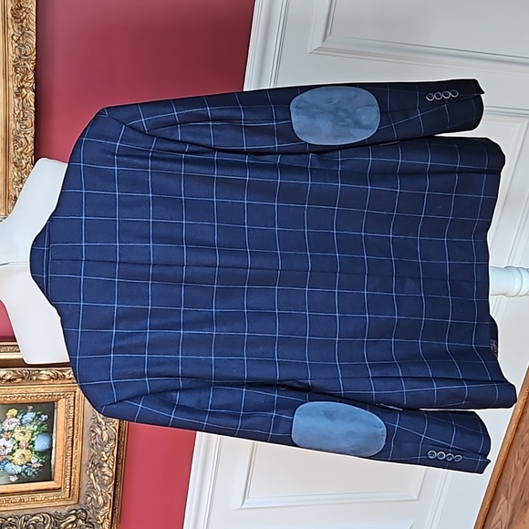 Tallia Mens Sport Coat Wool Paisley Lining GQ Style Plaid Executive Casual 40R - Picture 14 of 14